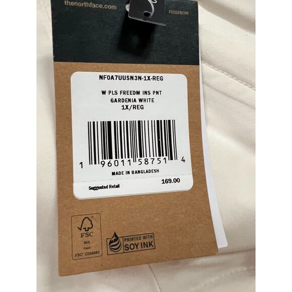 The North Face Women's Freedom Insulated Gardenia White Ski Pants Size 1X - Picture 3 of 12